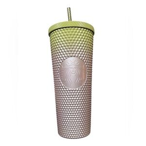 Starbucks Geometric Tumbler in Green and Silver